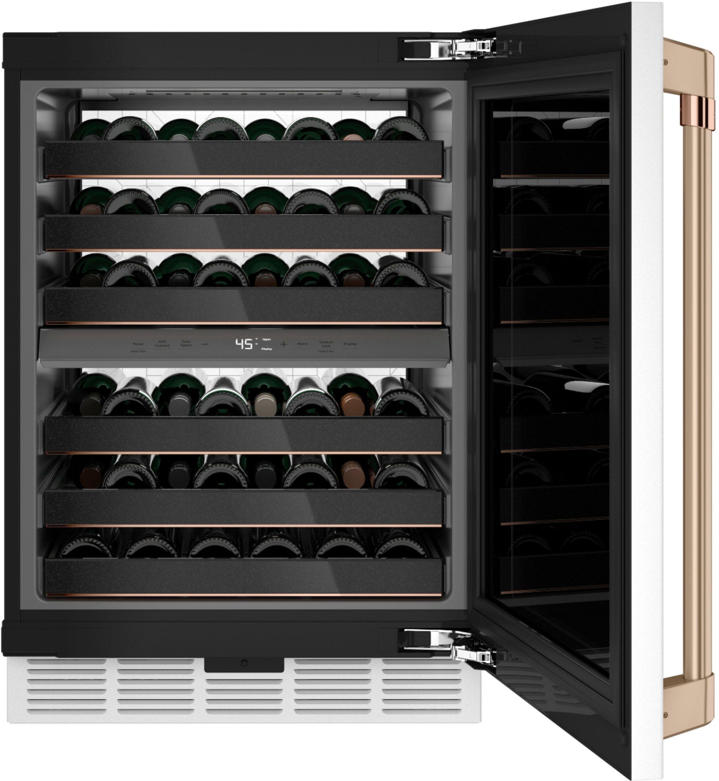 Alt View 13. Café - 46-Bottle Built-In Dual Zone Wine Center with WiFi - Matte White.