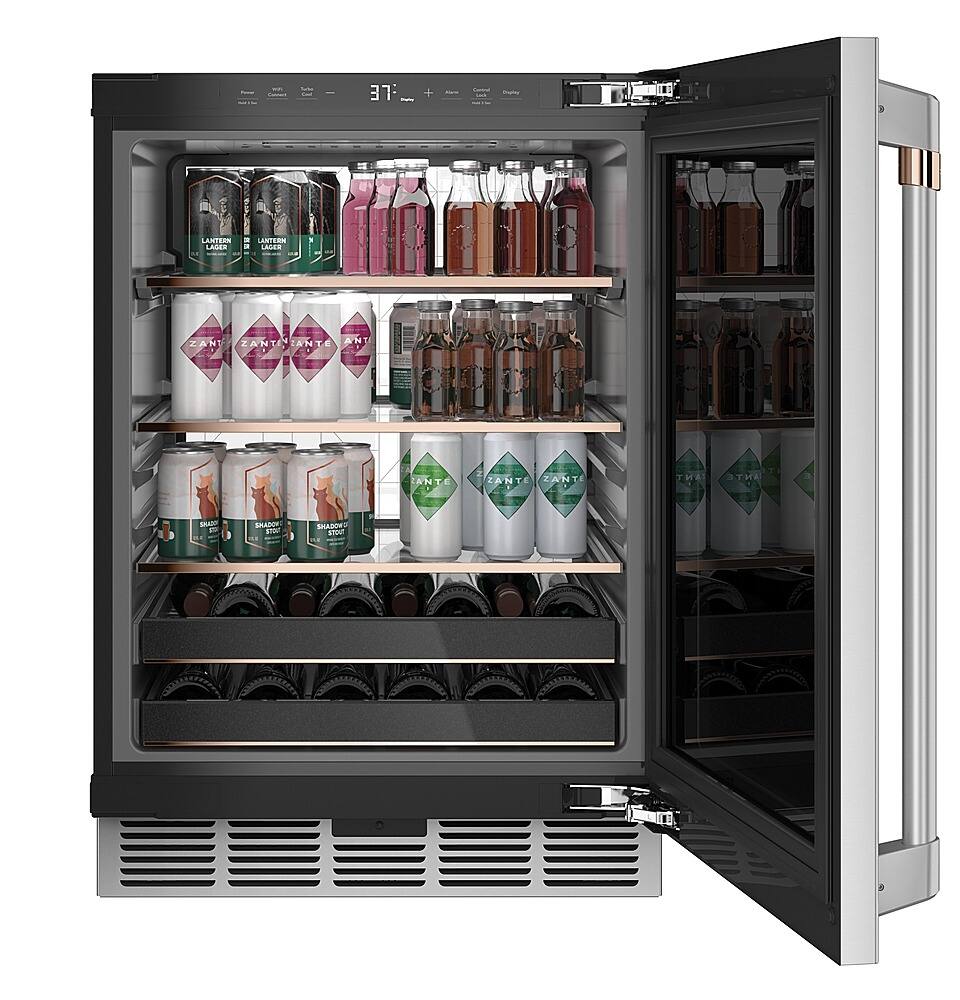 Alt View 12. Café - 14-Bottle 126-Can Built-In Beverage Center with WiFi - Stainless Steel.