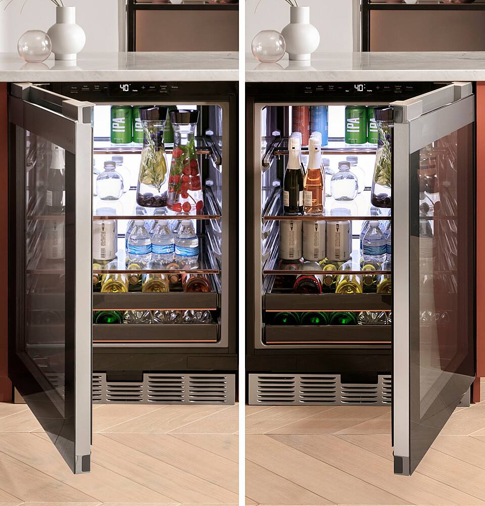 Alt View 26. Café - 14-Bottle 126-Can Built-In Beverage Center with WiFi - Stainless Steel.