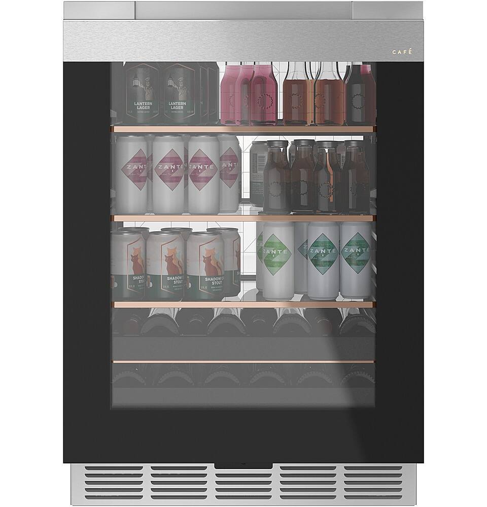 Alt View 13. Café - 14-Bottle 126-Can Built-In Beverage Center with WiFi - Platinum Glass.