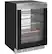 Left. Café - 14-Bottle 126-Can Built-In Beverage Center with WiFi - Platinum Glass.
