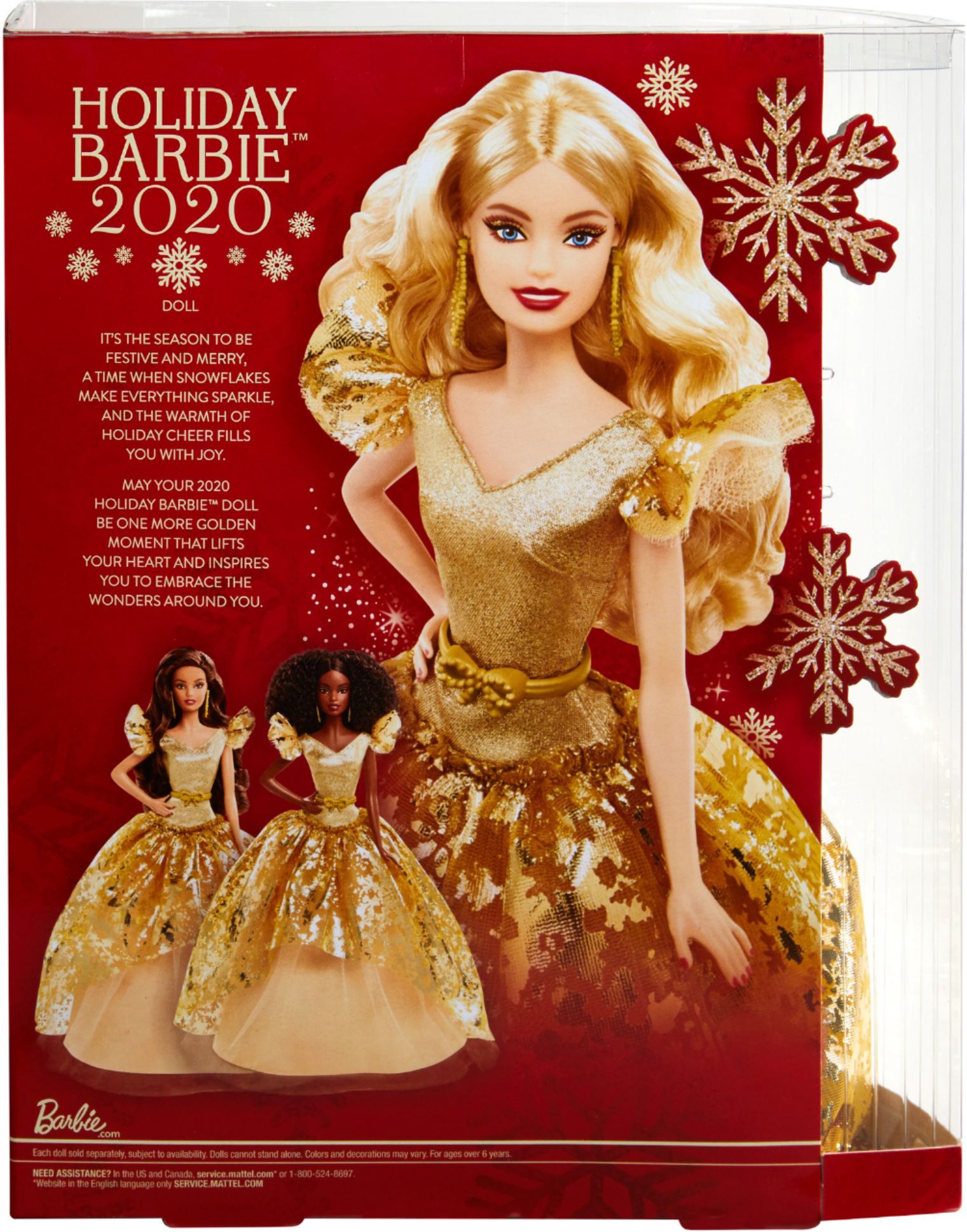 Best Buy Holiday Barbie Blonde Gold GHT54