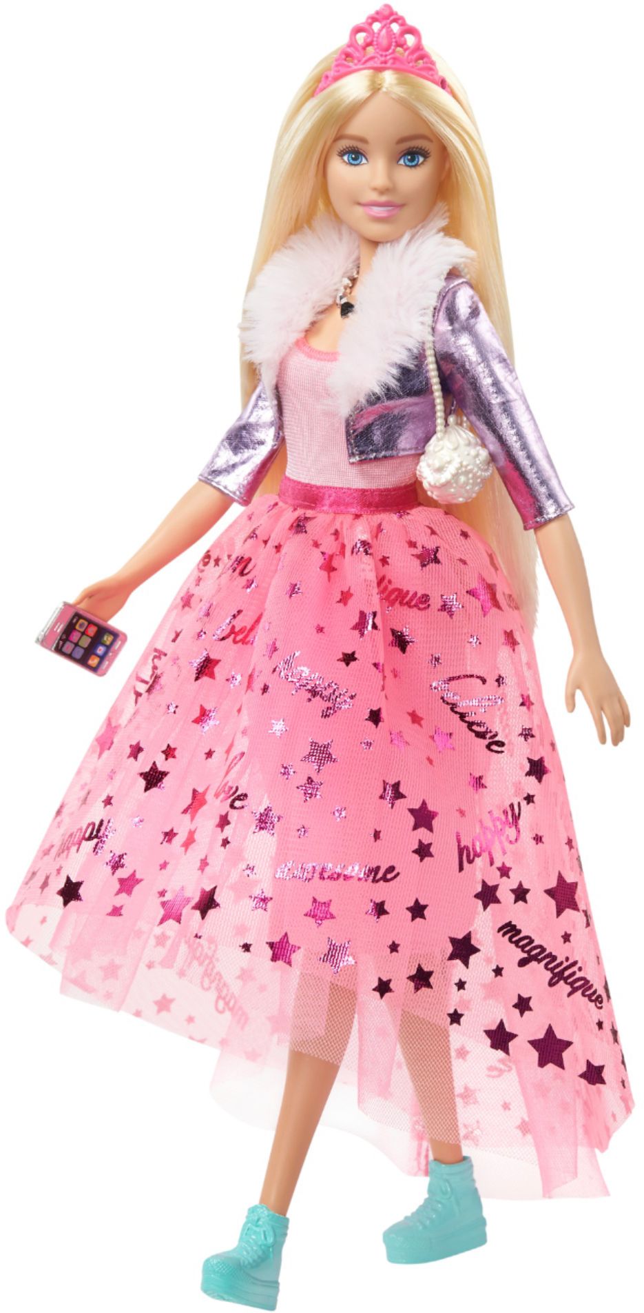 Left View: Barbie Deluxe Princess Adventure Doll - Pink