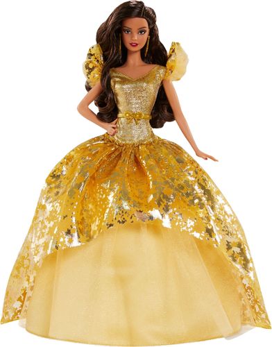 UPC 887961801514 product image for Holiday Barbie Brunette - GOLD | upcitemdb.com