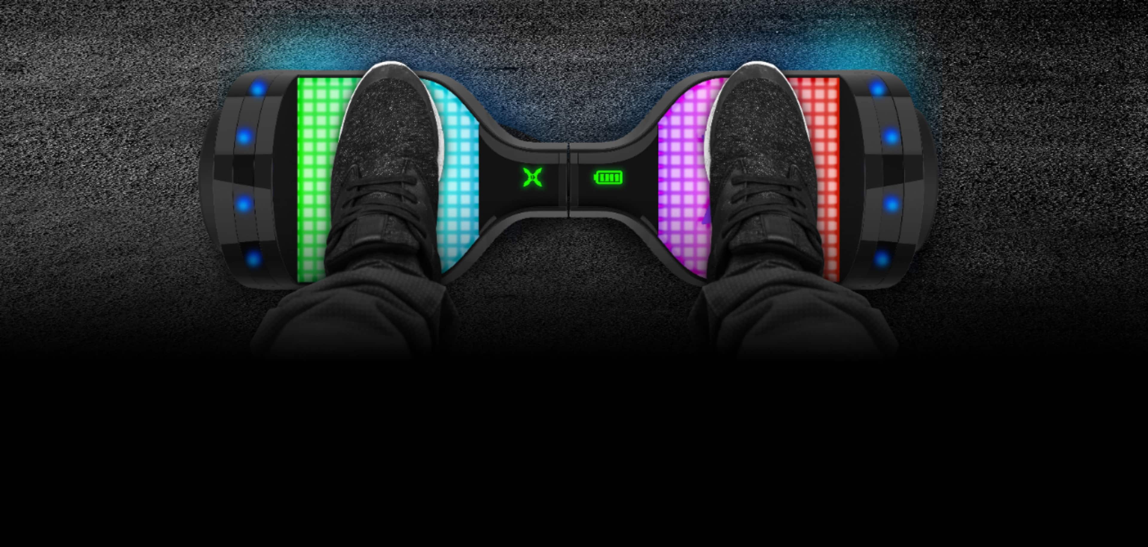 Alt View 14. Hover-1 - Astro LED Light Up Electric Self-Balancing Scooter w/6 mi Max Operating Range & 7 mph Max Speed - Black.