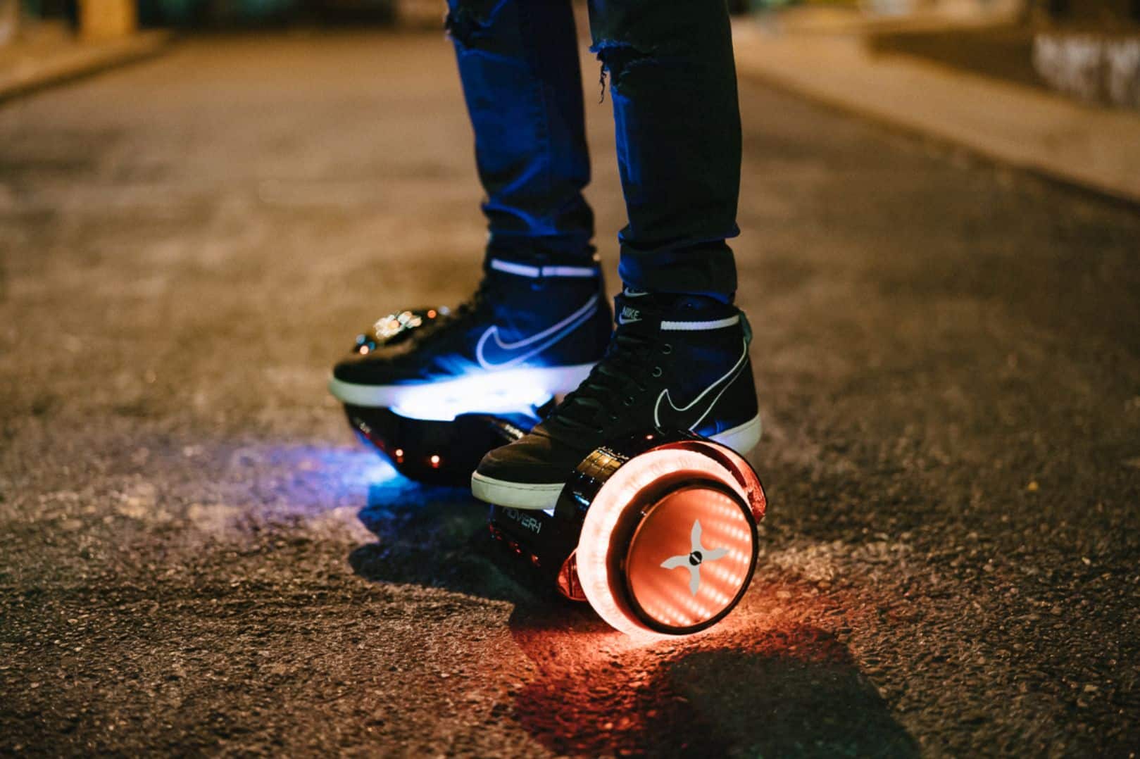 Alt View 15. Hover-1 - Astro LED Light Up Electric Self-Balancing Scooter w/6 mi Max Operating Range & 7 mph Max Speed - Black.