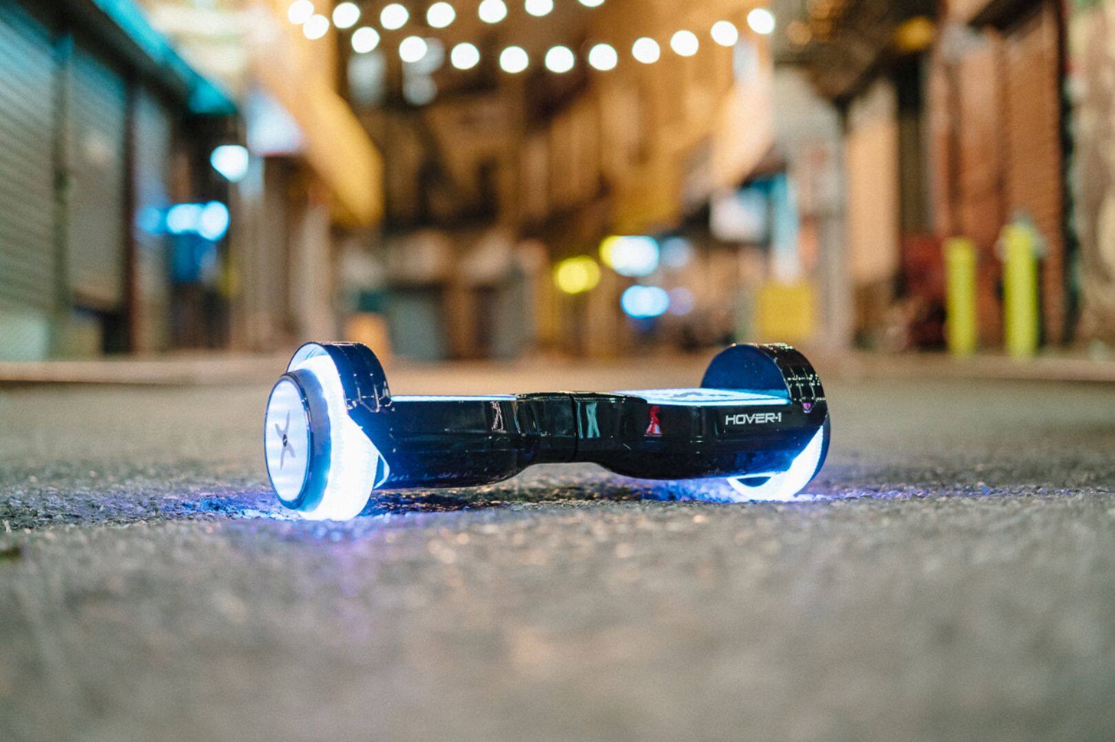 Alt View 29. Hover-1 - Astro LED Light Up Electric Self-Balancing Scooter w/6 mi Max Operating Range & 7 mph Max Speed - Black.