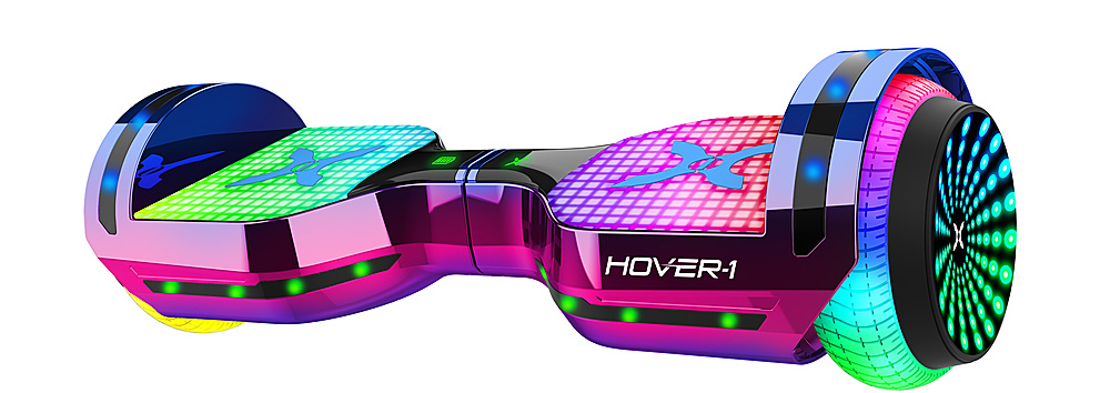 Hover-1 - Astro LED Light Up Electric Self-Balancing Scooter w/6 mi Max Operating Range & 7 mph Max Speed - Iridescent