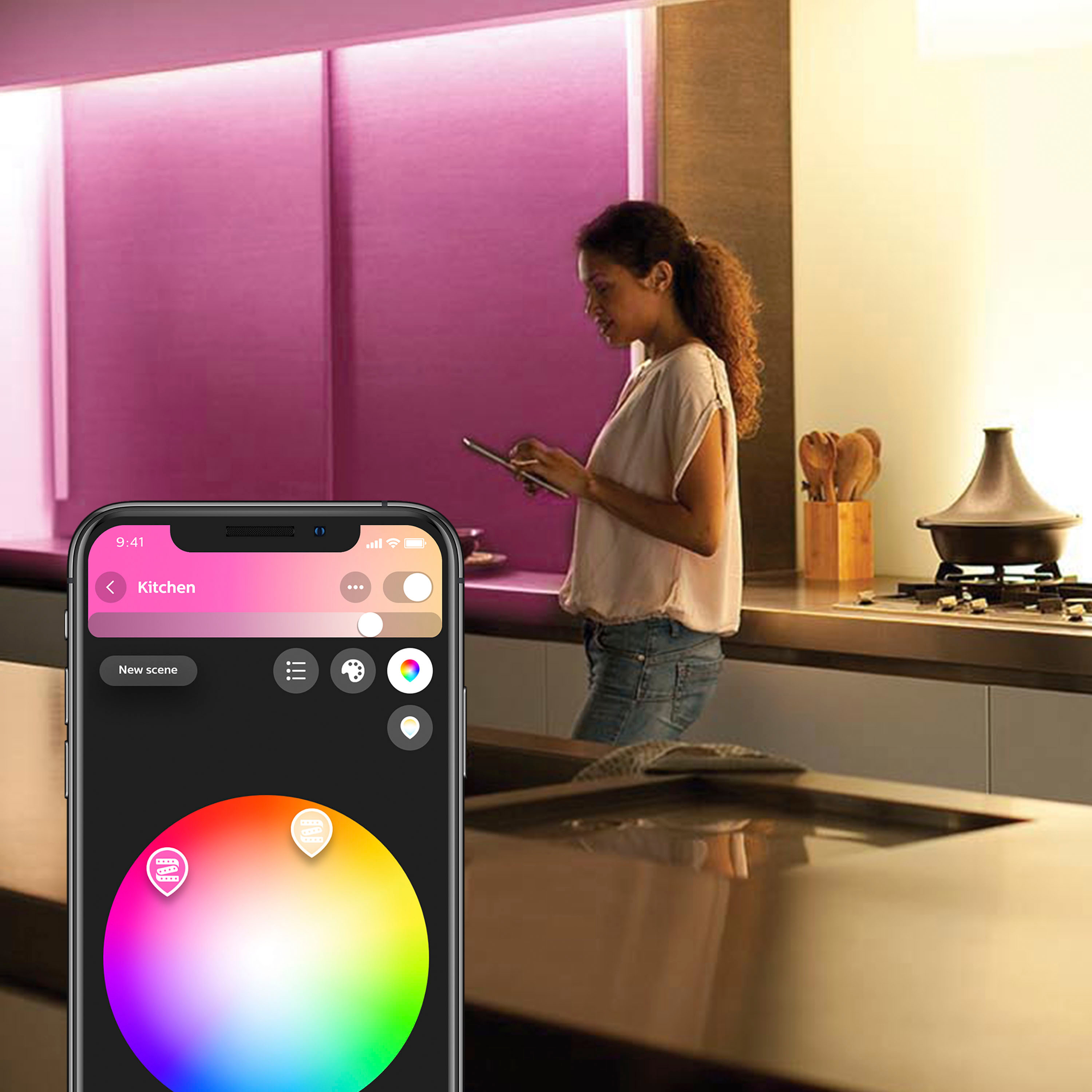 Philips Hue Bluetooth Plus 80-inch Kit White and Color Ambiance 555334 - Best Buy