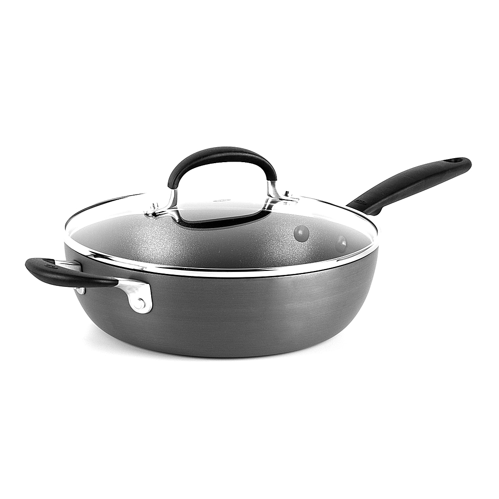 OXO Good Grips 3QT Chef's Pan with Lid and Helper Handle, 3-Layered German  Engineered Nonstick Coating, Stainless Steel Handle with Nonslip Silicone