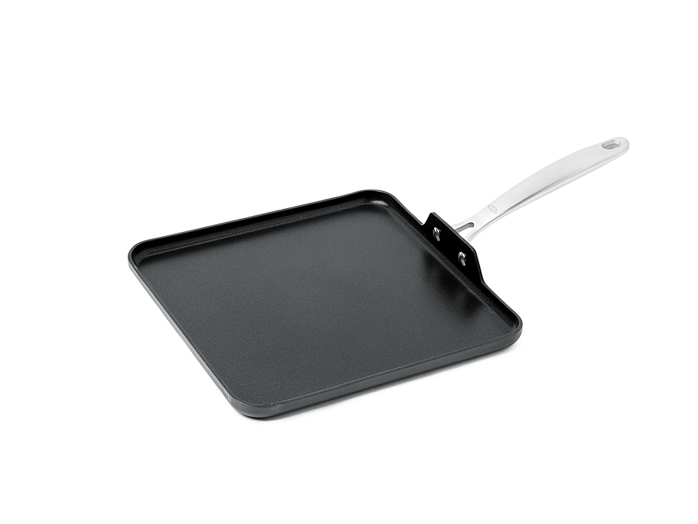 Cooks Standard Hard Anodized Nonstick Square Griddle Pan, 11 X 11-Inch,  Black