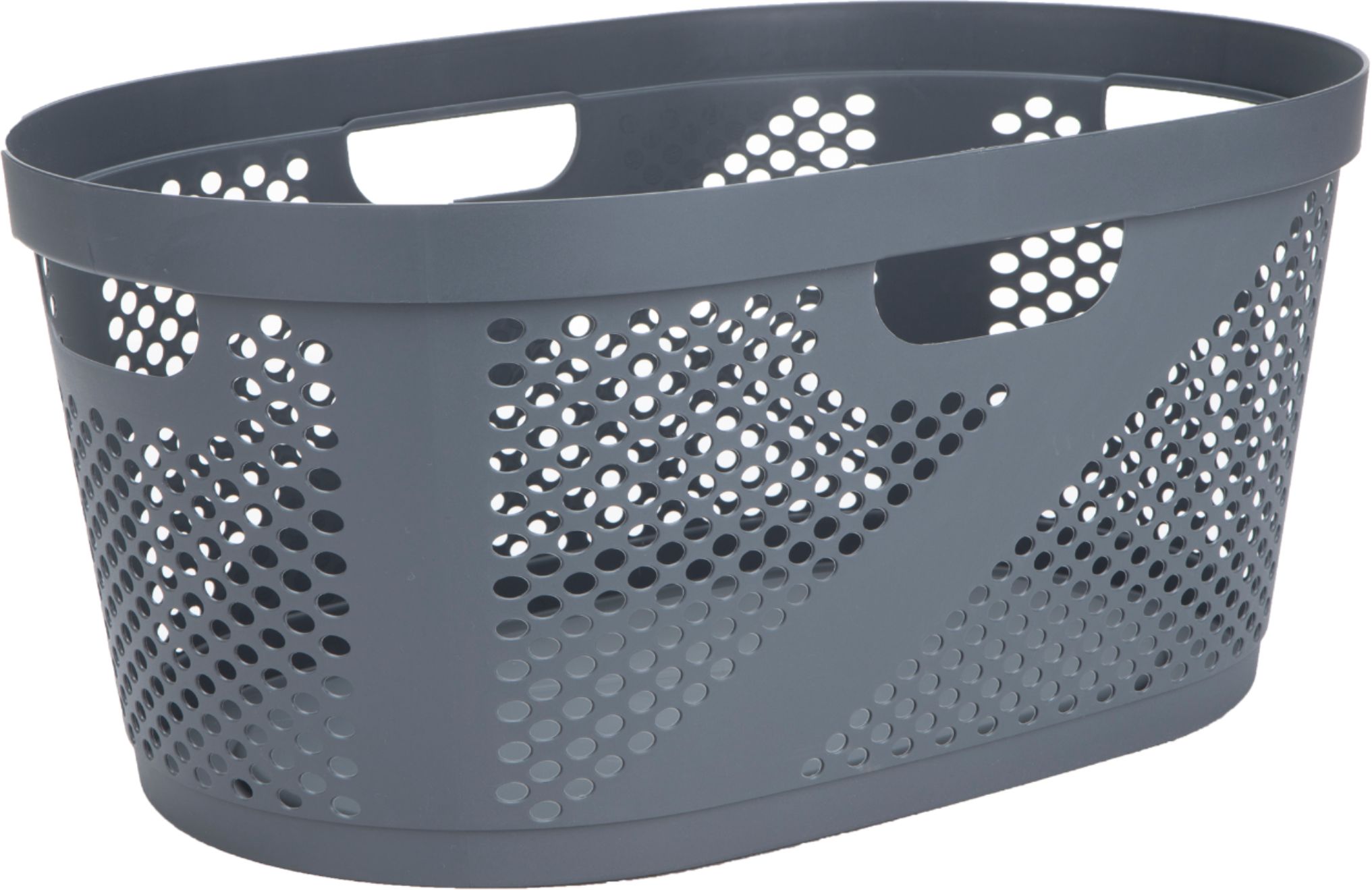Angle View: Mind Reader - 40 Liter Laundry Basket, Laundry Basket, Storage Basket, Bathroom, Bedroom, Home - Grey