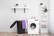 Alt View 16. Mind Reader - 50 Liter Slim Laundry Basket, Laundry Hamper with Cutout Handles, Washing Bin, Dirty Clothes Storage - Brown.