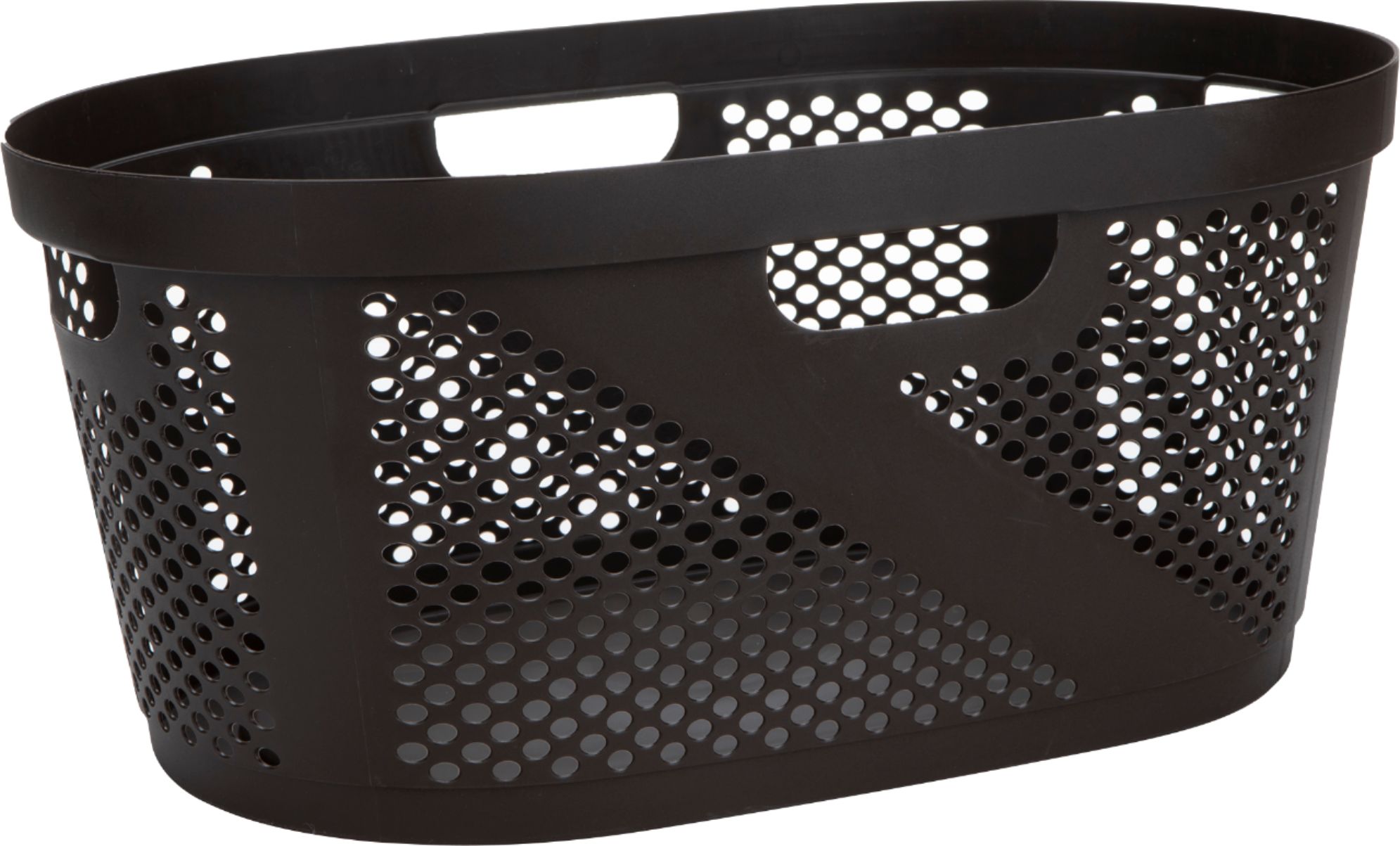 Angle View: Mind Reader - 40 Liter Laundry Basket, Laundry Basket, Storage Basket, Bathroom, Bedroom, Home - Brown