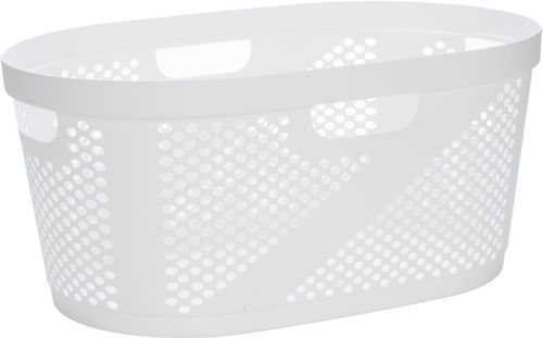 Mind Reader - 40 Liter Laundry Basket, Laundry Basket, Storage Basket, Bathroom, Bedroom, Home - White