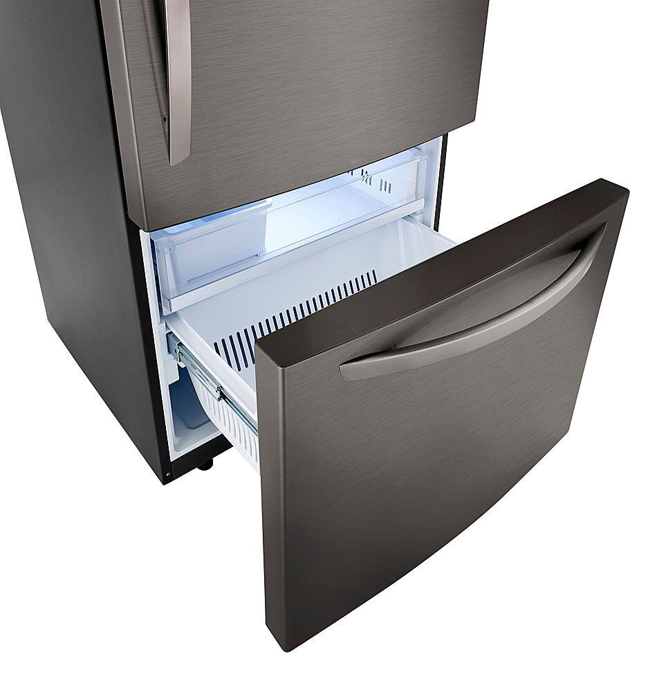 Alt View 16. LG - 25.5 Cu. Ft. Bottom-Freezer Refrigerator with Ice Maker - PrintProof Black Stainless Steel.