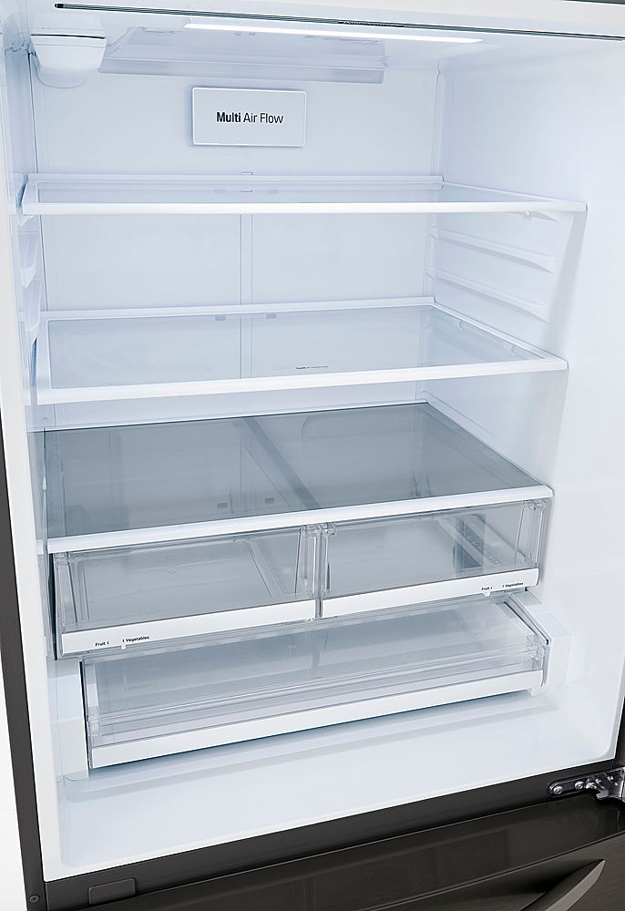 LG 25.5 Cu. Ft. Bottom-Freezer Refrigerator with Ice Maker Black ...