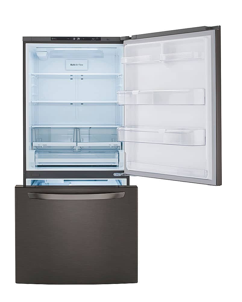 Alt View 18. LG - 25.5 Cu. Ft. Bottom-Freezer Refrigerator with Ice Maker - PrintProof Black Stainless Steel.