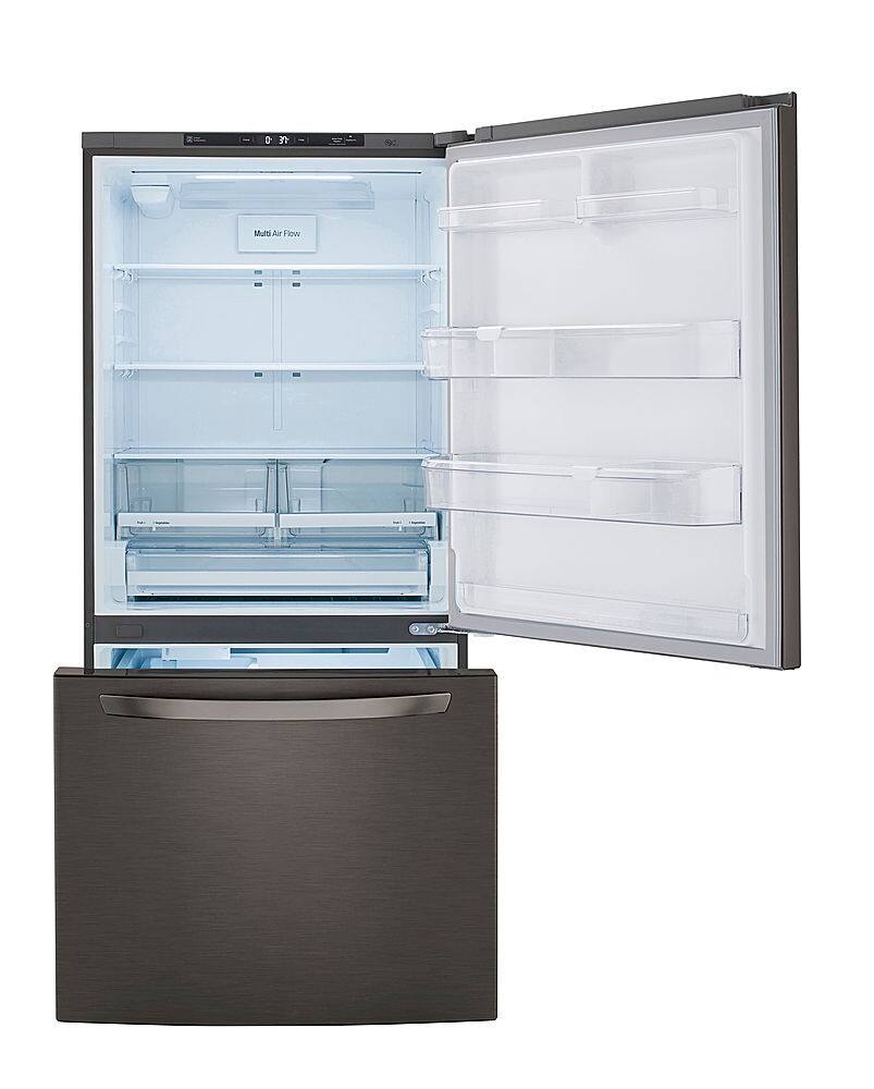 Alt View 18. LG - 25.5 Cu. Ft. Bottom-Freezer Refrigerator with Ice Maker - PrintProof Black Stainless Steel.