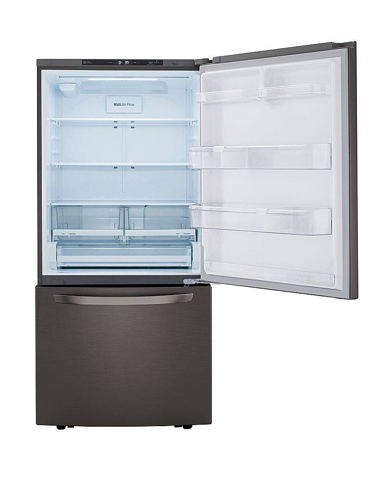 Alt View 19. LG - 25.5 Cu. Ft. Bottom-Freezer Refrigerator with Ice Maker - PrintProof Black Stainless Steel.