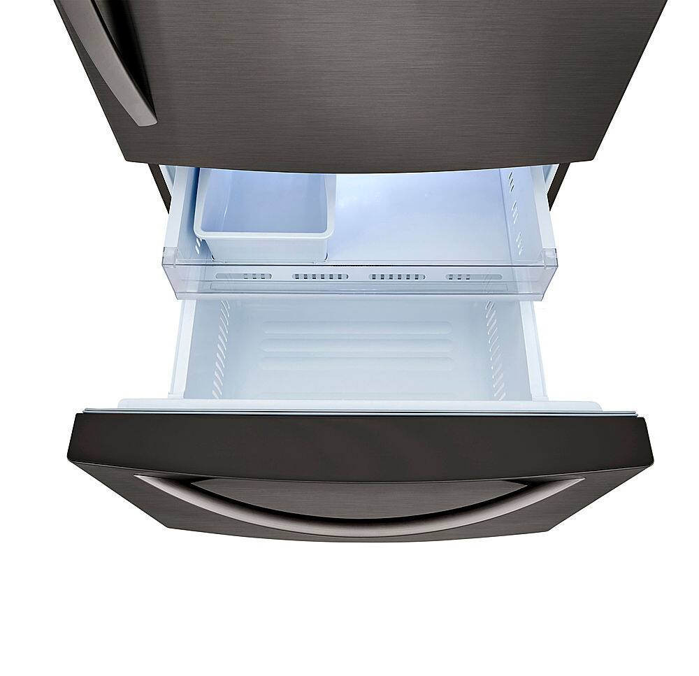 Alt View 21. LG - 25.5 Cu. Ft. Bottom-Freezer Refrigerator with Ice Maker - PrintProof Black Stainless Steel.