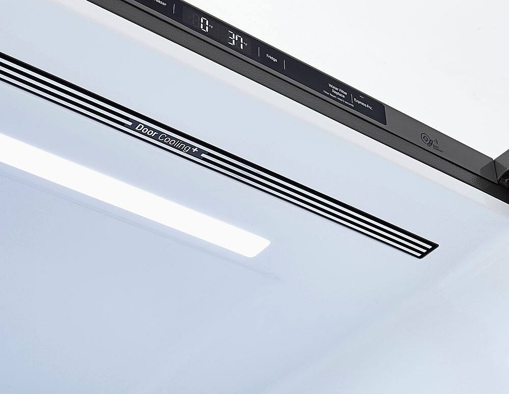 Alt View 23. LG - 25.5 Cu. Ft. Bottom-Freezer Refrigerator with Ice Maker - PrintProof Black Stainless Steel.