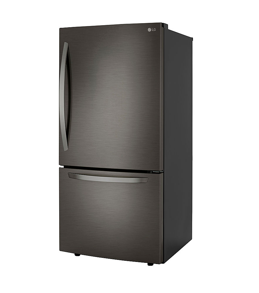 Left View: Bertazzoni - 21 Cu. Ft. 2 Bottom-Freezer French Door Refrigerator with Automatic Ice Maker - Stainless steel