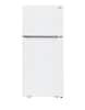 Front. LG - 20.2 Cu. Ft. Top-Freezer Refrigerator - White.