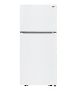 LG - 20.2 Cu. Ft. Top-Freezer Refrigerator - White - Front_Zoom