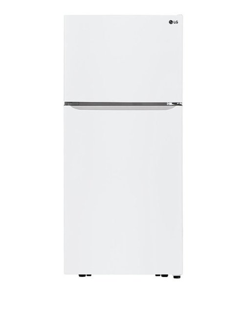 Front. LG - 20.2 Cu. Ft. Top-Freezer Refrigerator - White.