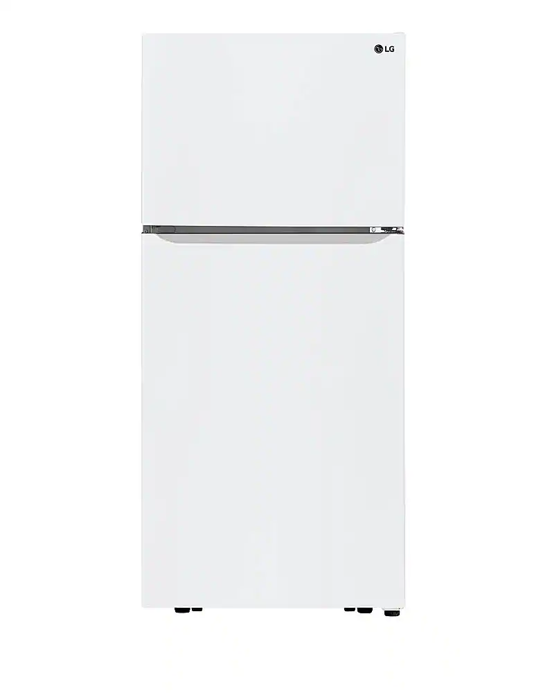 Front. LG - 20.2 Cu. Ft. Top-Freezer Refrigerator - White.