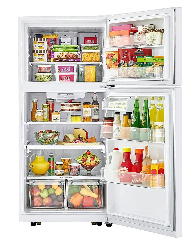 Alt View 1. LG - 20.2 Cu. Ft. Top-Freezer Refrigerator - White.