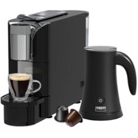 Bella Pro Series Capsule Coffee Maker and Milk Frother (Black)