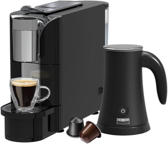 Bella Pro Series – Capsule Coffee Maker and Milk Frother – Black