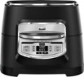 Angle Zoom. Bella Pro Series - 9-in-1 Indoor Grill with 5.8-qt Air Fryer, Roast, Broil, Bake, Sear, Sauté, Pizza & Dehydrate - Matte Black.