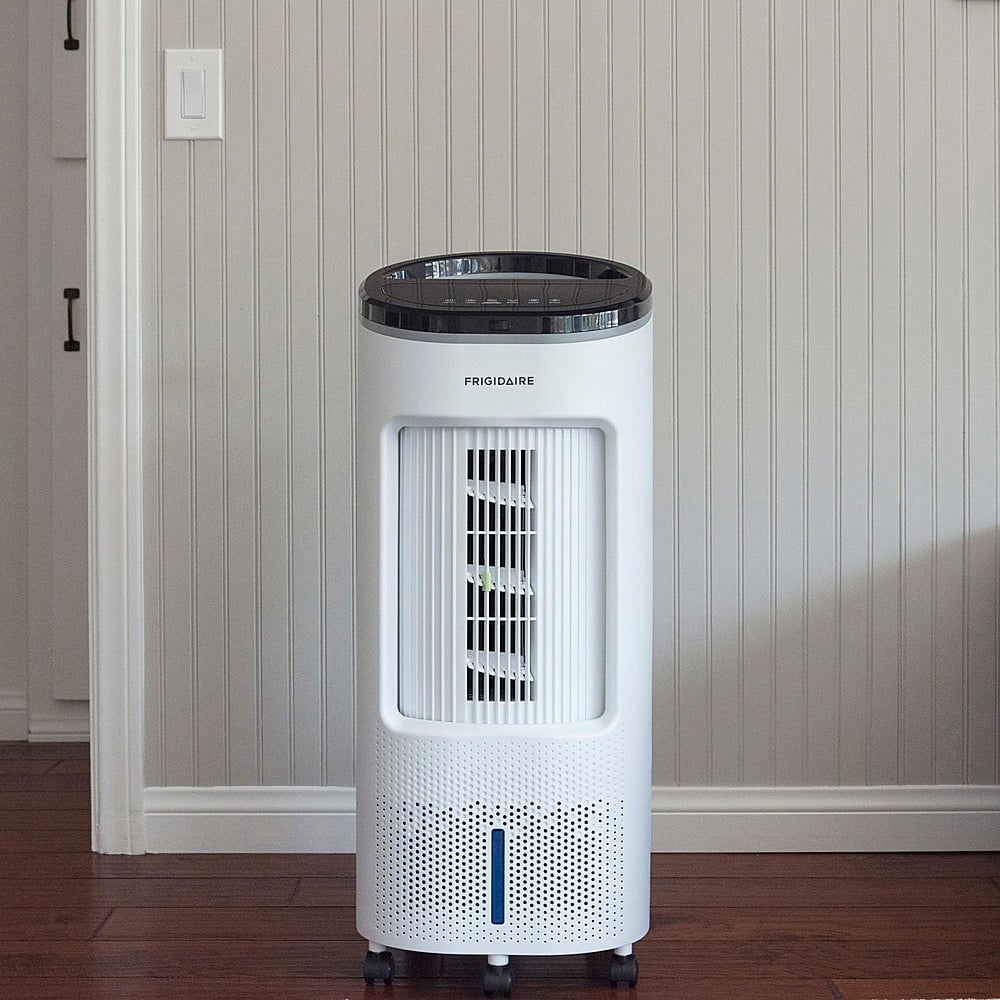 Alt View 20. NewAir - Frigidaire 2-in-1 Evaporative Air Cooler and Fan, 250 sq. ft. with Wide Angle Oscillation & 4 Fan Speeds - White.