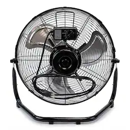 NewAir - 3000 CFM 18” High Velocity Portable Floor Fan with 3 Fan Speeds and Long-Lasting Ball Bearing Motor - Black