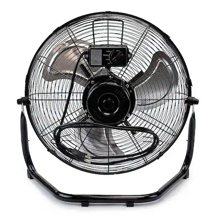 Front. NewAir - 3000 CFM 18” High Velocity Portable Floor Fan with 3 Fan Speeds and Long-Lasting Ball Bearing Motor - Black.