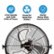 Alt View Zoom 17. NewAir - 3000 CFM 18” High Velocity Portable Floor Fan with 3 Fan Speeds and Long-Lasting Ball Bearing Motor - Black.