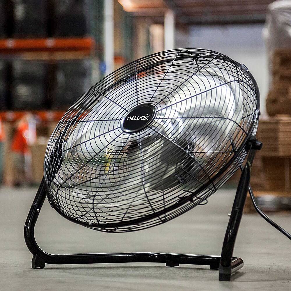 Alt View 20. NewAir - 3000 CFM 18” High Velocity Portable Floor Fan with 3 Fan Speeds and Long-Lasting Ball Bearing Motor - Black.