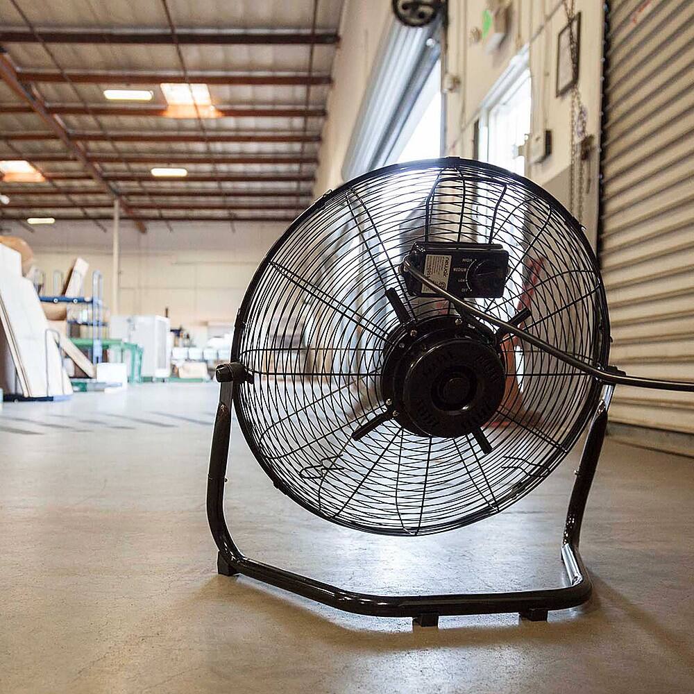 Alt View 21. NewAir - 3000 CFM 18” High Velocity Portable Floor Fan with 3 Fan Speeds and Long-Lasting Ball Bearing Motor - Black.
