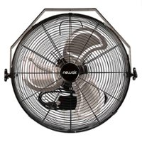 NewAir - 3000 CFM 18” High Velocity Wall Mounted Fan with Sealed Motor Housing and Ball Bearing Motor - Black - Front_Zoom