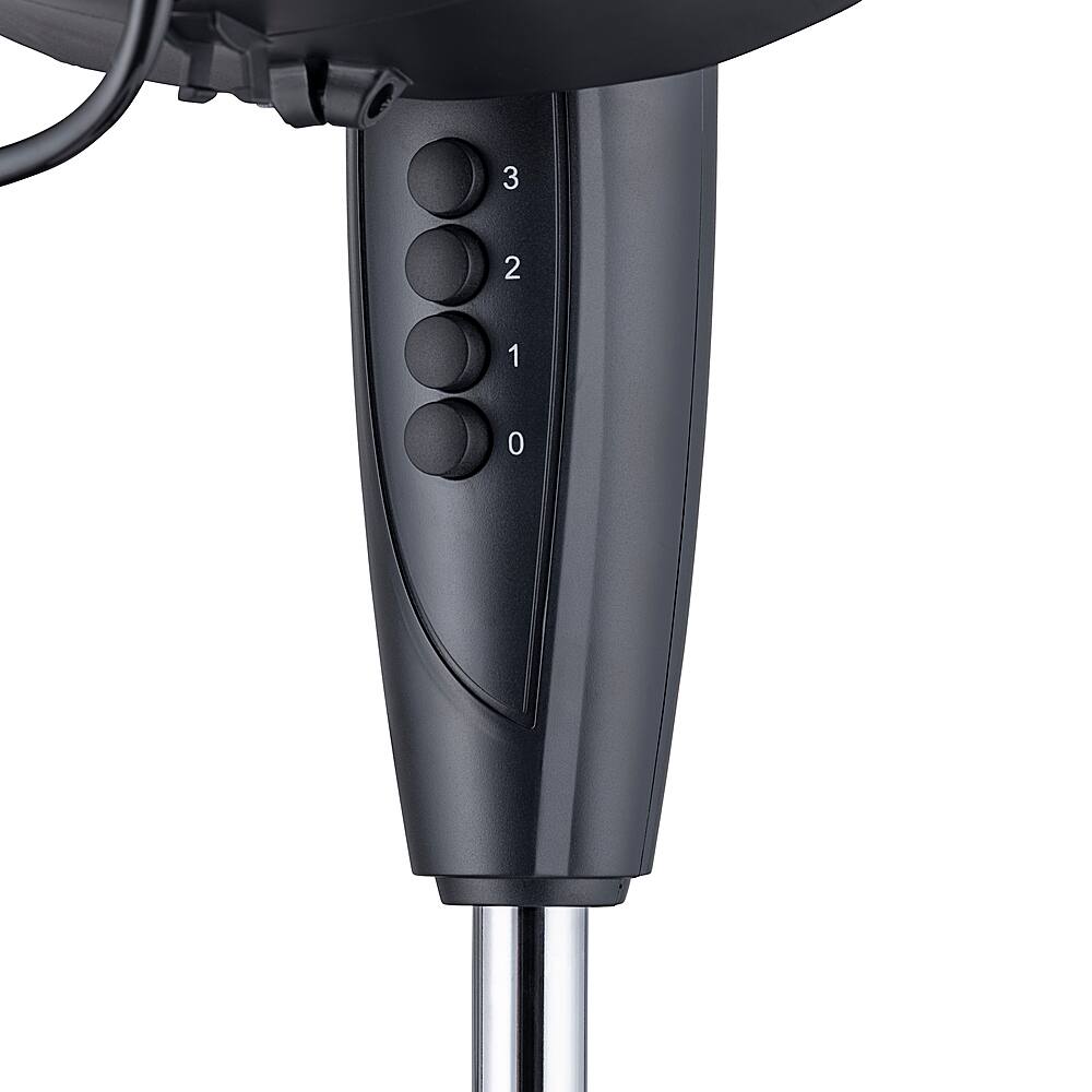 Alt View 14. NewAir - Outdoor Misting Fan and Pedestal Fan, Cools 500 sq. ft. with 3 Fan Speeds and Wide-Angle Oscillation - Black.