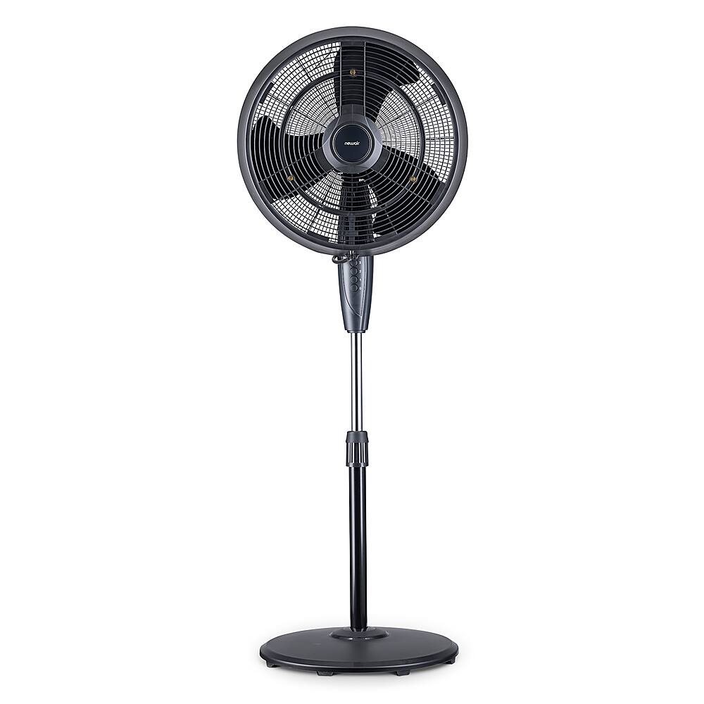 Alt View 20. NewAir - Outdoor Misting Fan and Pedestal Fan, Cools 500 sq. ft. with 3 Fan Speeds and Wide-Angle Oscillation - Black.