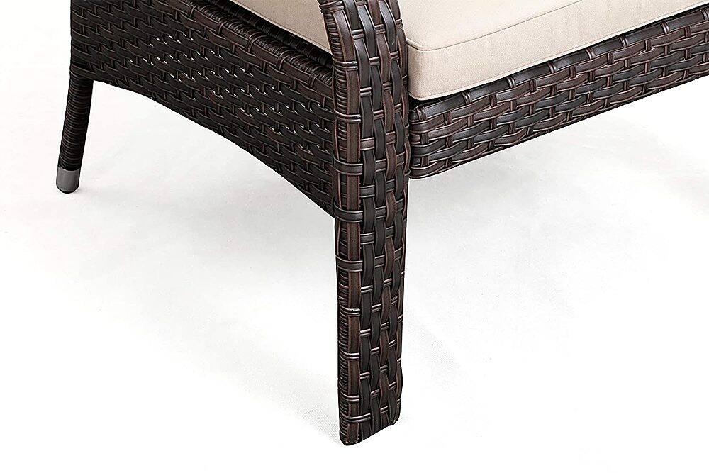 Alt View 16. Patio Sense - Miles Outdoor Square Wicker 3 Piece Patio Set - Mocha.