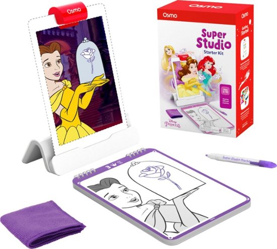 Osmo – Super Studio Disney Princess Starter Kit for iPad – Ages 5-11, Drawing Activities, Listening (Osmo Base Included)