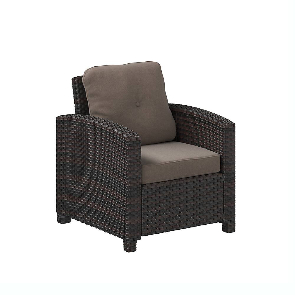 Alt View 13. Patio Sense - Miles Outdoor Wicker Patio Lounge Chair - Mocha.