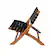 Alt View 13. Patio Sense - Sava Wooden Folding Bench - Brown.