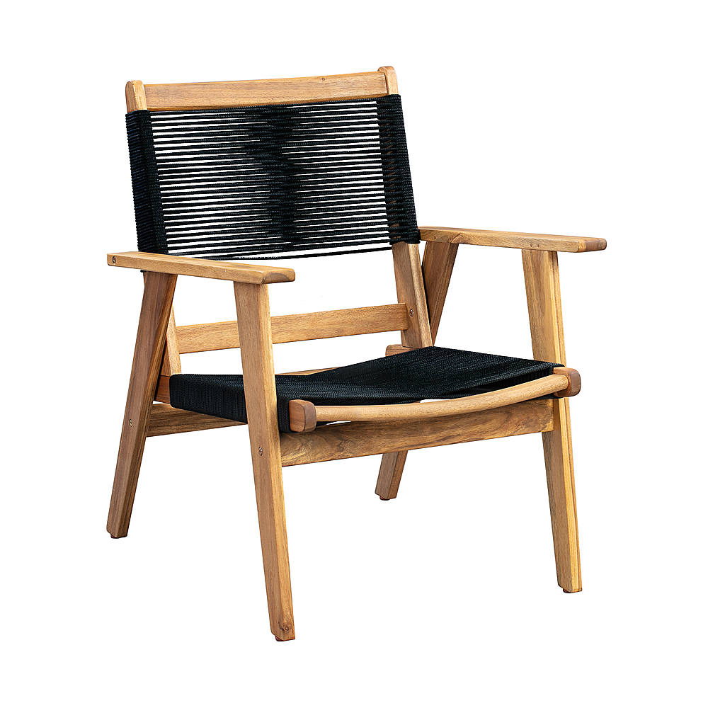 Patio Sense - Kingsmen Wooden Outdoor Patio Lounge Chair - Brown