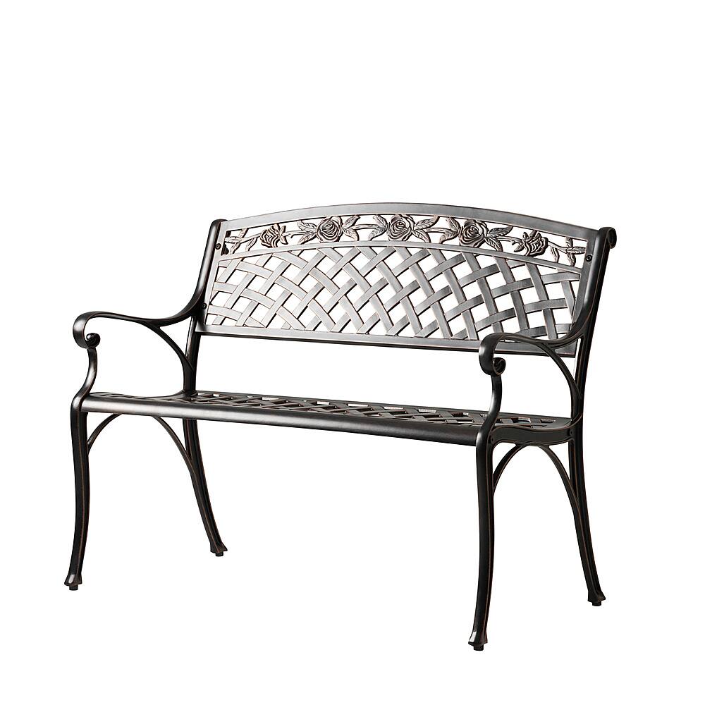 Alt View 14. Patio Sense - Scarlet Aluminum Outdoor Patio Bench - Bronze.